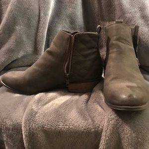 Brown ankle booties